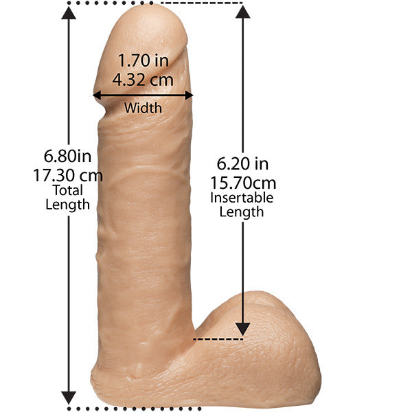 VacULock 7 Inch Realistic Cock With Ultra Harness