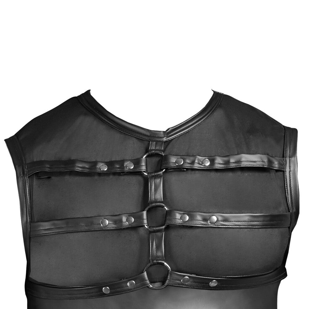 NEK Matte Look Shirt With Chest Harness Black