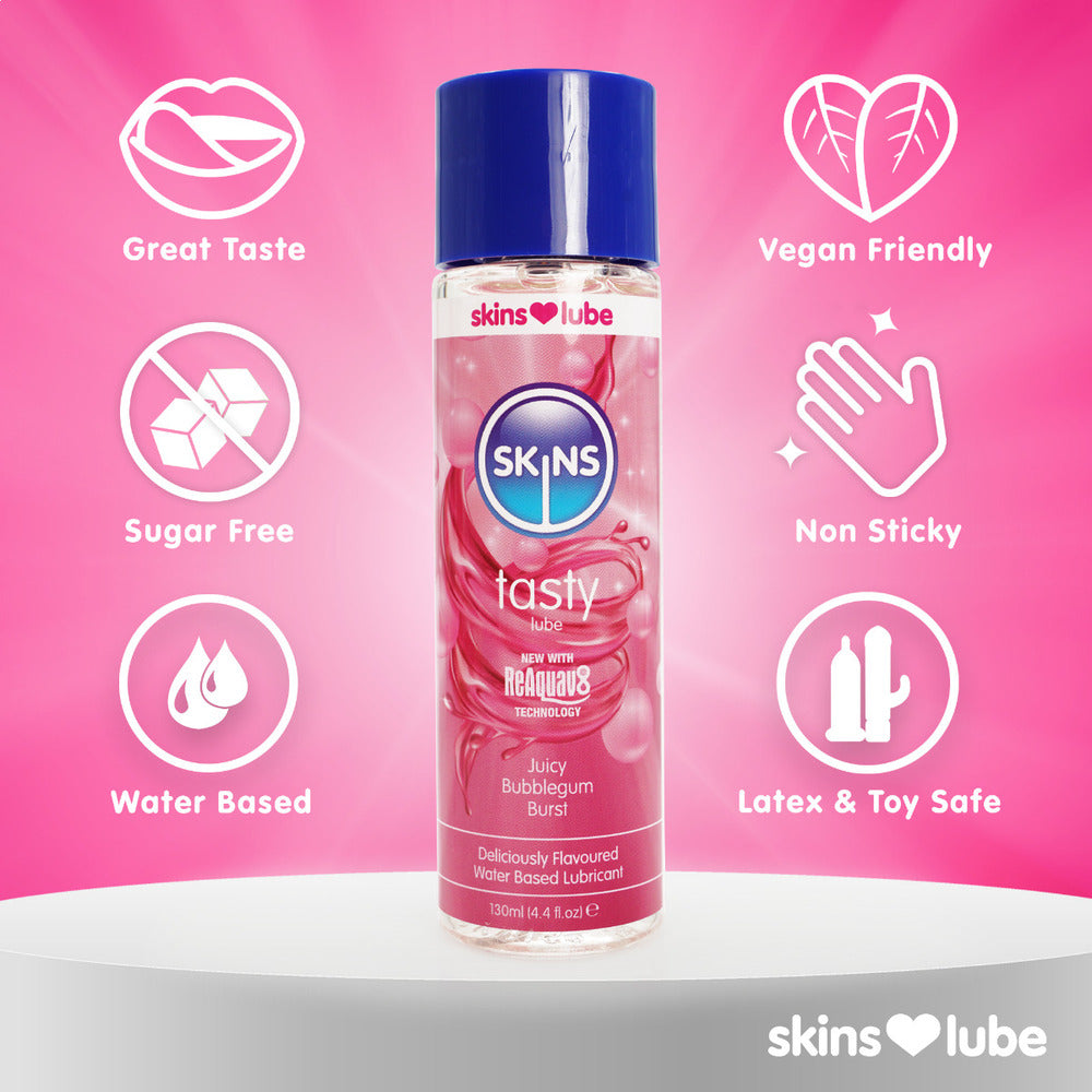 Skins Juicy Bubblegum Blast Waterbased Lubricant 130ml